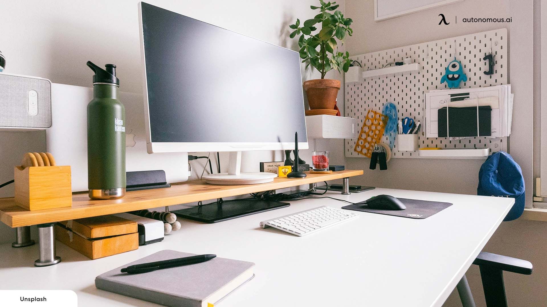 Organized office workspace